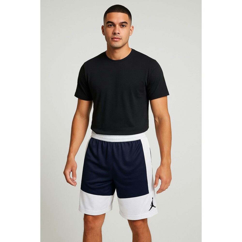 Jordan Vintage Basketball Dazzle Shorts Black White Mens Small